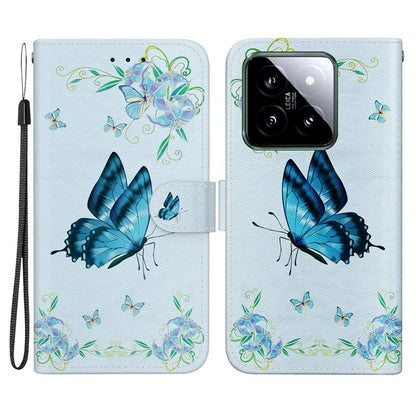 For Xiaomi 14 Phone Case Pattern Printing Wallet Leather Cover
