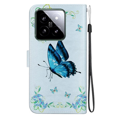 For Xiaomi 14 Phone Case Pattern Printing Wallet Leather Cover