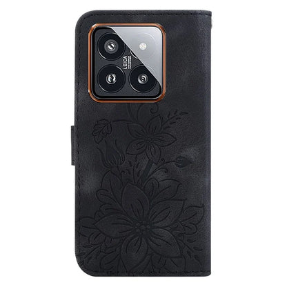 For Xiaomi 14 Pro Wallet Case Flower Imprinted Phone Cover