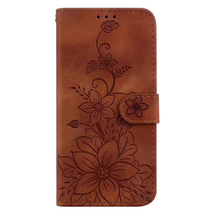 For Xiaomi 14 Pro Wallet Case Flower Imprinted Phone Cover