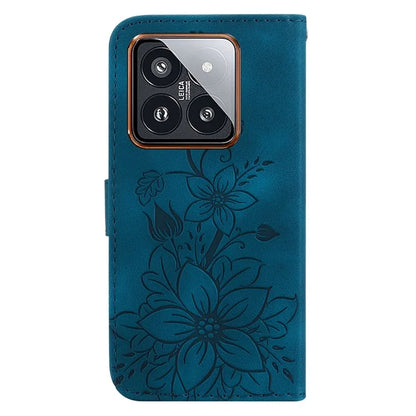 For Xiaomi 14 Pro Wallet Case Flower Imprinted Phone Cover