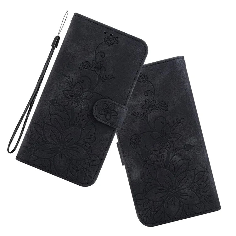 For Xiaomi 14 Leather Case Wallet Phone Cover Flower Pattern