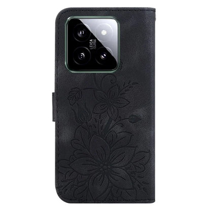 For Xiaomi 14 Leather Case Wallet Phone Cover Flower Pattern