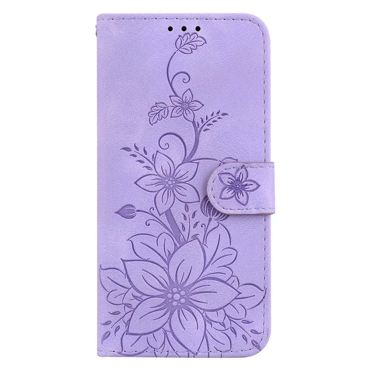 For Xiaomi 14 Leather Case Wallet Phone Cover Flower Pattern