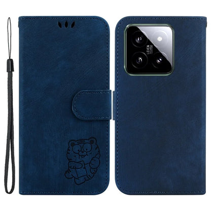 For Xiaomi 14 Case Tiger Pattern PU Leather Wallet Phone Cover