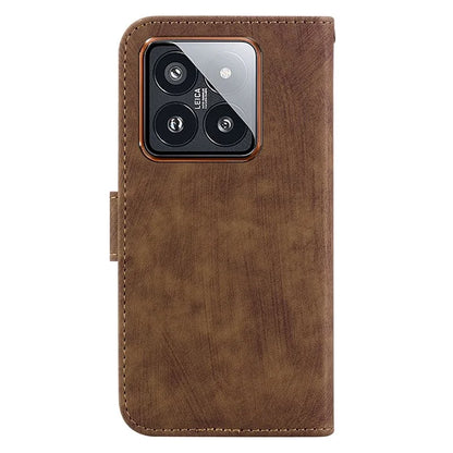 For Xiaomi 14 Pro Case Tiger Pattern Imprinted Leather Wallet Cover