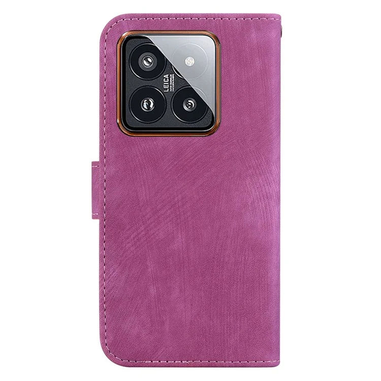 For Xiaomi 14 Pro Case Tiger Pattern Imprinted Leather Wallet Cover