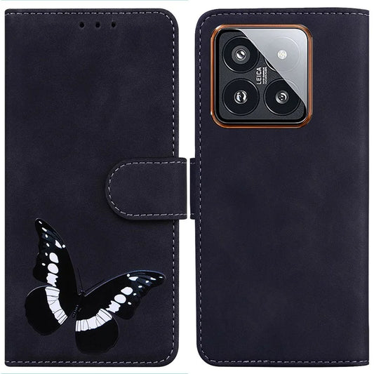 For Xiaomi 14 Pro Wallet Phone Case Butterfly Pattern Leather Cover