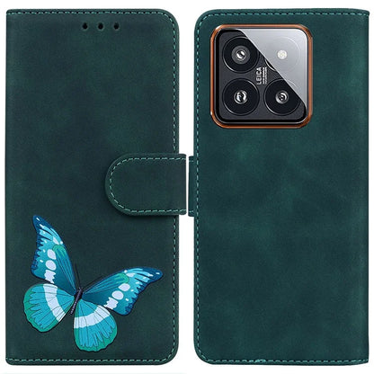 For Xiaomi 14 Pro Wallet Phone Case Butterfly Pattern Leather Cover
