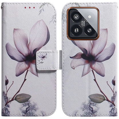 For Xiaomi 14 Pro Phone Case PU Leather Wallet Cover Pattern Printing