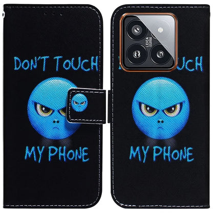 For Xiaomi 14 Pro Phone Case PU Leather Wallet Cover Pattern Printing