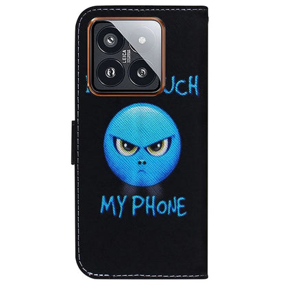 For Xiaomi 14 Pro Phone Case PU Leather Wallet Cover Pattern Printing