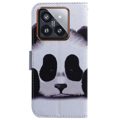 For Xiaomi 14 Pro Phone Case PU Leather Wallet Cover Pattern Printing