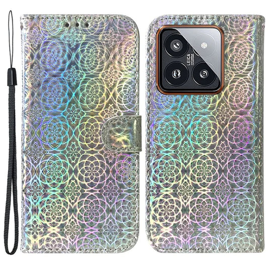 For Xiaomi 14 Pro Cell Phone Case Dazzling Flower Pattern  Anti-Scratch Cover