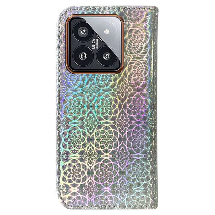For Xiaomi 14 Pro Cell Phone Case Dazzling Flower Pattern  Anti-Scratch Cover