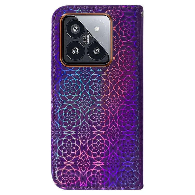 For Xiaomi 14 Pro Cell Phone Case Dazzling Flower Pattern  Anti-Scratch Cover