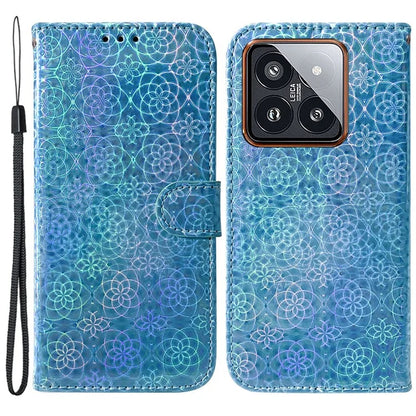For Xiaomi 14 Pro Cell Phone Case Dazzling Flower Pattern  Anti-Scratch Cover
