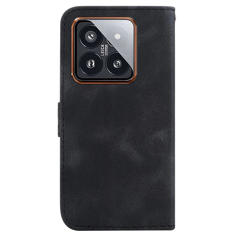 For Xiaomi 14 Pro Case 7-Shape Pattern Leather Protective Cover with Stand Wallet