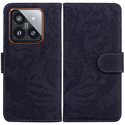 For Xiaomi 14 Pro Case Leather Tiger Pattern Imprinted Phone Wallet Cover