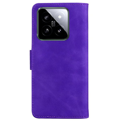 For Xiaomi 14 Phone Case Butterfly Pattern Skin-touch PU Leather Cover