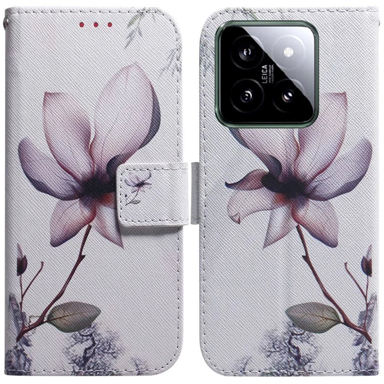 For Xiaomi 14 Leather Case Pattern Printing Phone Wallet Cover