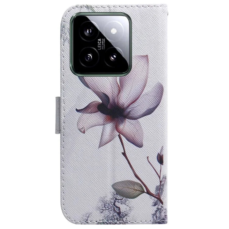 For Xiaomi 14 Leather Case Pattern Printing Phone Wallet Cover