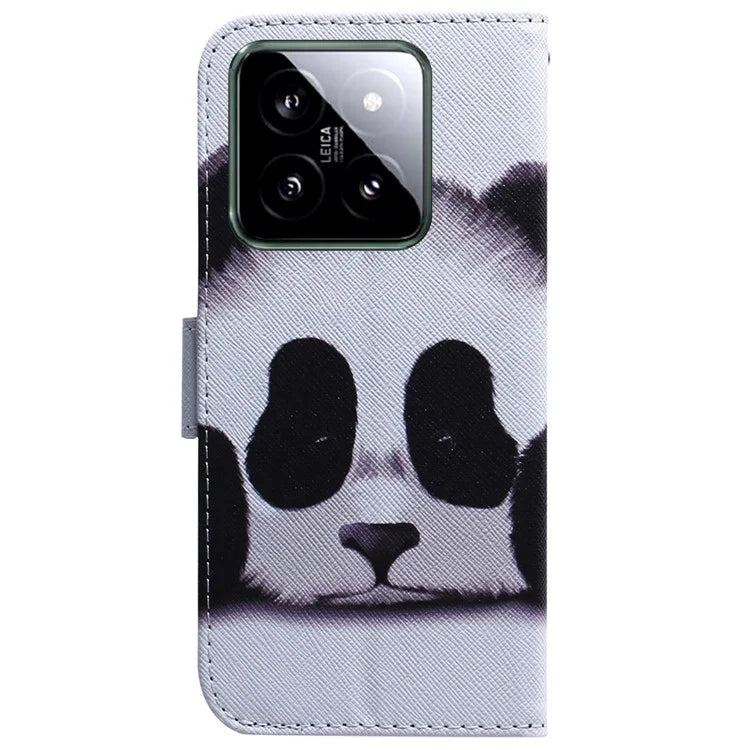 For Xiaomi 14 Leather Case Pattern Printing Phone Wallet Cover