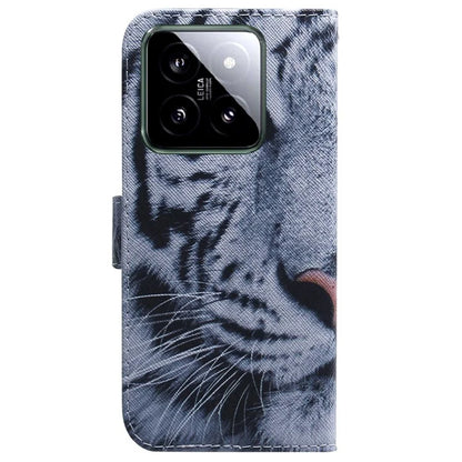 For Xiaomi 14 Leather Case Pattern Printing Phone Wallet Cover