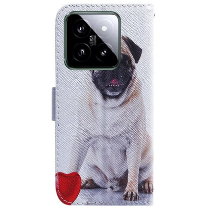 For Xiaomi 14 Leather Case Pattern Printing Phone Wallet Cover