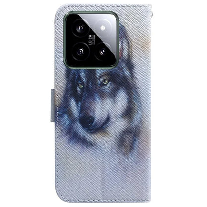 For Xiaomi 14 Leather Case Pattern Printing Phone Wallet Cover