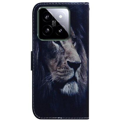 For Xiaomi 14 Leather Case Pattern Printing Phone Wallet Cover