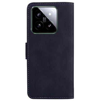 For Xiaomi 14 Magnetic Phone Case Solid Color Leather Cover