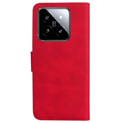 For Xiaomi 14 Magnetic Phone Case Solid Color Leather Cover
