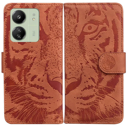 For Xiaomi Redmi 13C 4G / Redmi 13C 5G / Poco C65 4G Case PU Leather Tiger Pattern Phone Cover