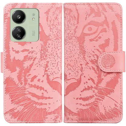 For Xiaomi Redmi 13C 4G / Redmi 13C 5G / Poco C65 4G Case PU Leather Tiger Pattern Phone Cover