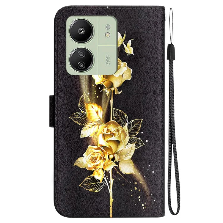 For Xiaomi Redmi 13C 4G / 5G / Poco C65 4G Phone Case PU Leather Wallet Cover