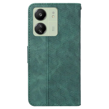 For Xiaomi Redmi 13C 4G / 13C 5G / Poco C65 4G Case Geometry Pattern Wallet Leather Cover