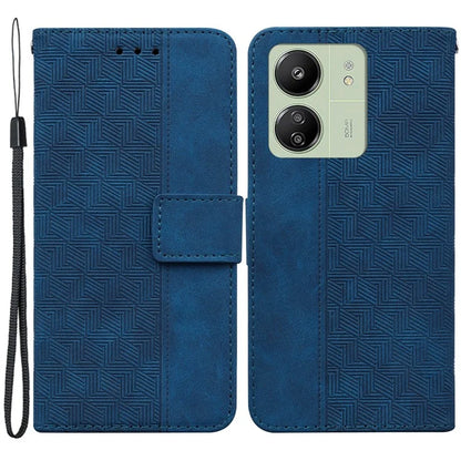 For Xiaomi Redmi 13C 4G / 13C 5G / Poco C65 4G Case Geometry Pattern Wallet Leather Cover