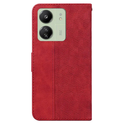 For Xiaomi Redmi 13C 4G / 13C 5G / Poco C65 4G Case Geometry Pattern Wallet Leather Cover