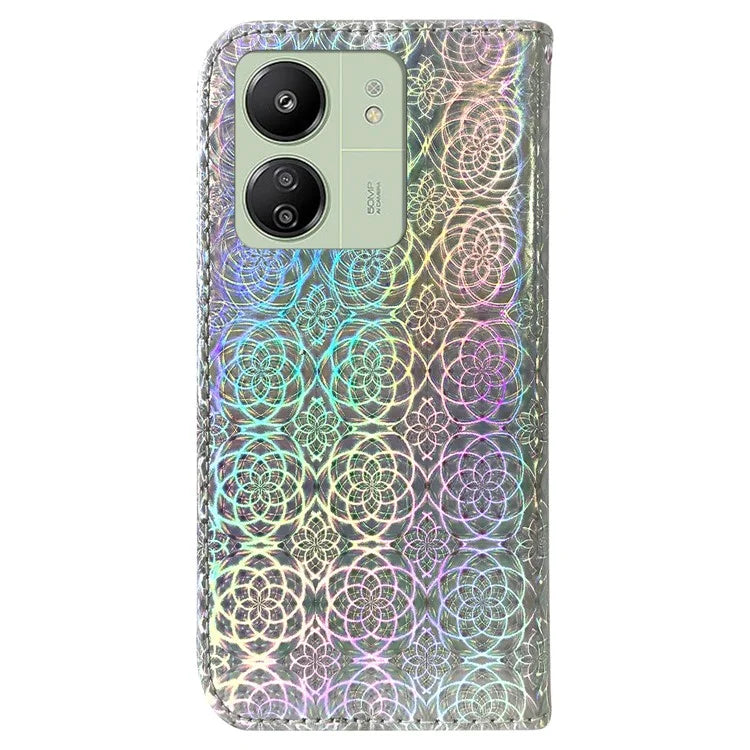 For Xiaomi Redmi 13C 4G /  Redmi 13C 5G /  Poco C65 4G Case Solid Color Dazzling Flower Phone Cover