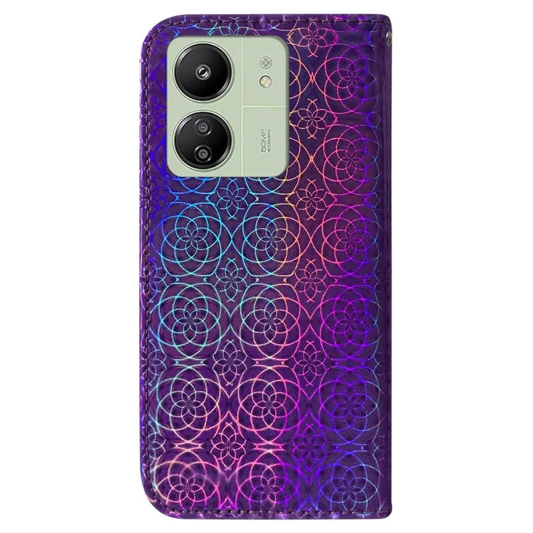 For Xiaomi Redmi 13C 4G /  Redmi 13C 5G /  Poco C65 4G Case Solid Color Dazzling Flower Phone Cover