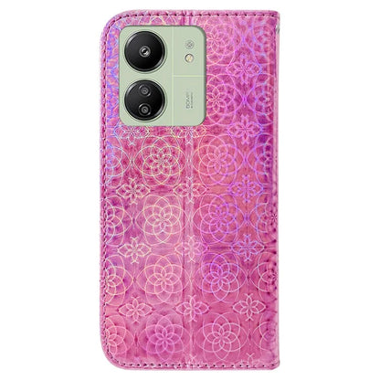 For Xiaomi Redmi 13C 4G /  Redmi 13C 5G /  Poco C65 4G Case Solid Color Dazzling Flower Phone Cover