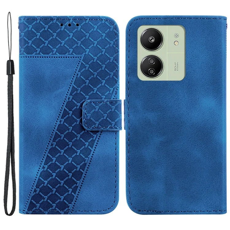 For Xiaomi Redmi 13C 4G / 13C 5G / Poco C65 4G Case PU Leather Wallet Stand Imprinted Phone Cover