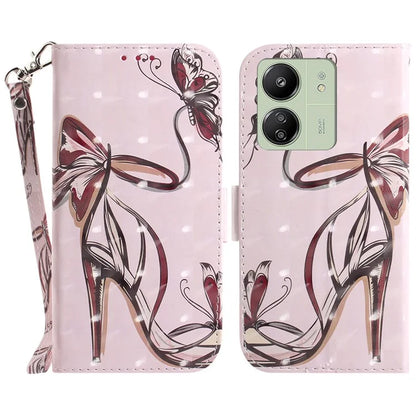 For Xiaomi Redmi 13C 4G / Redmi 13C 5G / Poco C65 4G Cell Phone Case 3D Pattern Wallet Cover