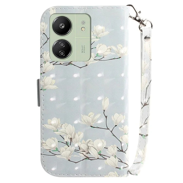 For Xiaomi Redmi 13C 4G / Redmi 13C 5G / Poco C65 4G Cell Phone Case 3D Pattern Wallet Cover