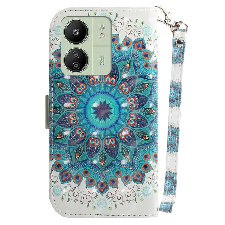 For Xiaomi Redmi 13C 4G / Redmi 13C 5G / Poco C65 4G Cell Phone Case 3D Pattern Wallet Cover