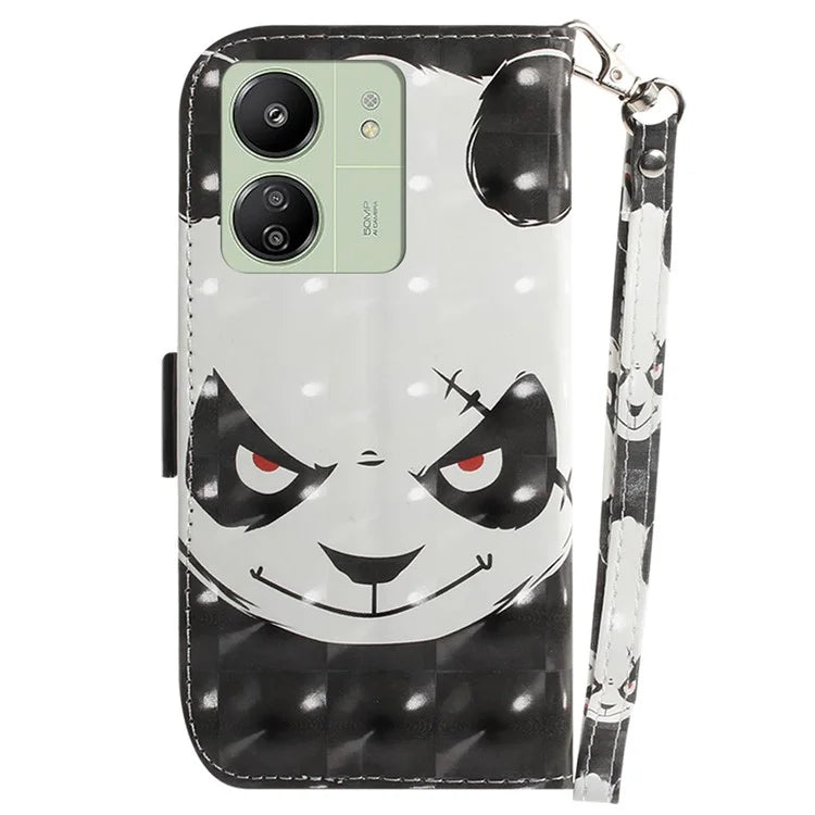 For Xiaomi Redmi 13C 4G / Redmi 13C 5G / Poco C65 4G Cell Phone Case 3D Pattern Wallet Cover