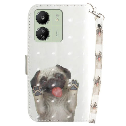 For Xiaomi Redmi 13C 4G / Redmi 13C 5G / Poco C65 4G Cell Phone Case 3D Pattern Wallet Cover