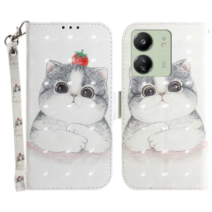 For Xiaomi Redmi 13C 4G / Redmi 13C 5G / Poco C65 4G Cell Phone Case 3D Pattern Wallet Cover