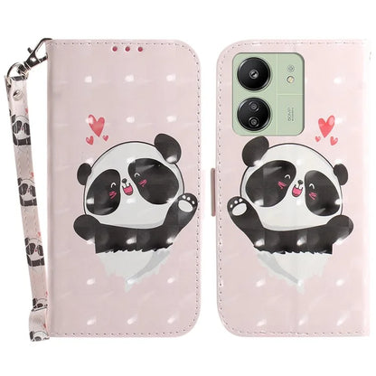 For Xiaomi Redmi 13C 4G / Redmi 13C 5G / Poco C65 4G Cell Phone Case 3D Pattern Wallet Cover